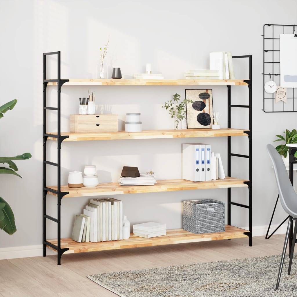 vidaXL Floating Shelves 3 pcs 140x30x4 cm Untreated Solid Wood Acacia