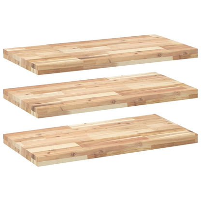 vidaXL Floating Shelves 3 pcs 60x40x4 cm Untreated Solid Wood Acacia