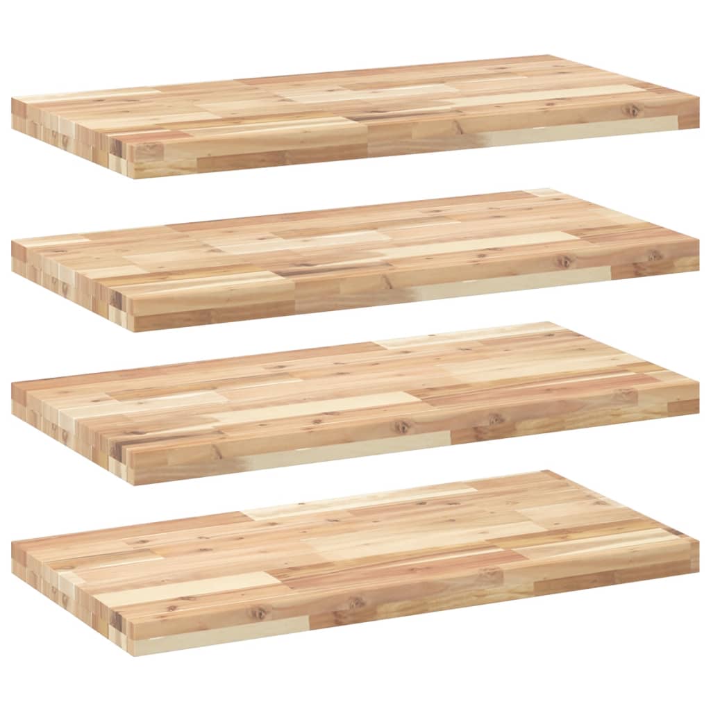 vidaXL Floating Shelves 4 pcs 80x40x4 cm Untreated Solid Wood Acacia