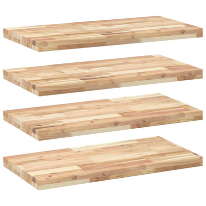 vidaXL Floating Shelves 4 pcs 80x40x4 cm Untreated Solid Wood Acacia