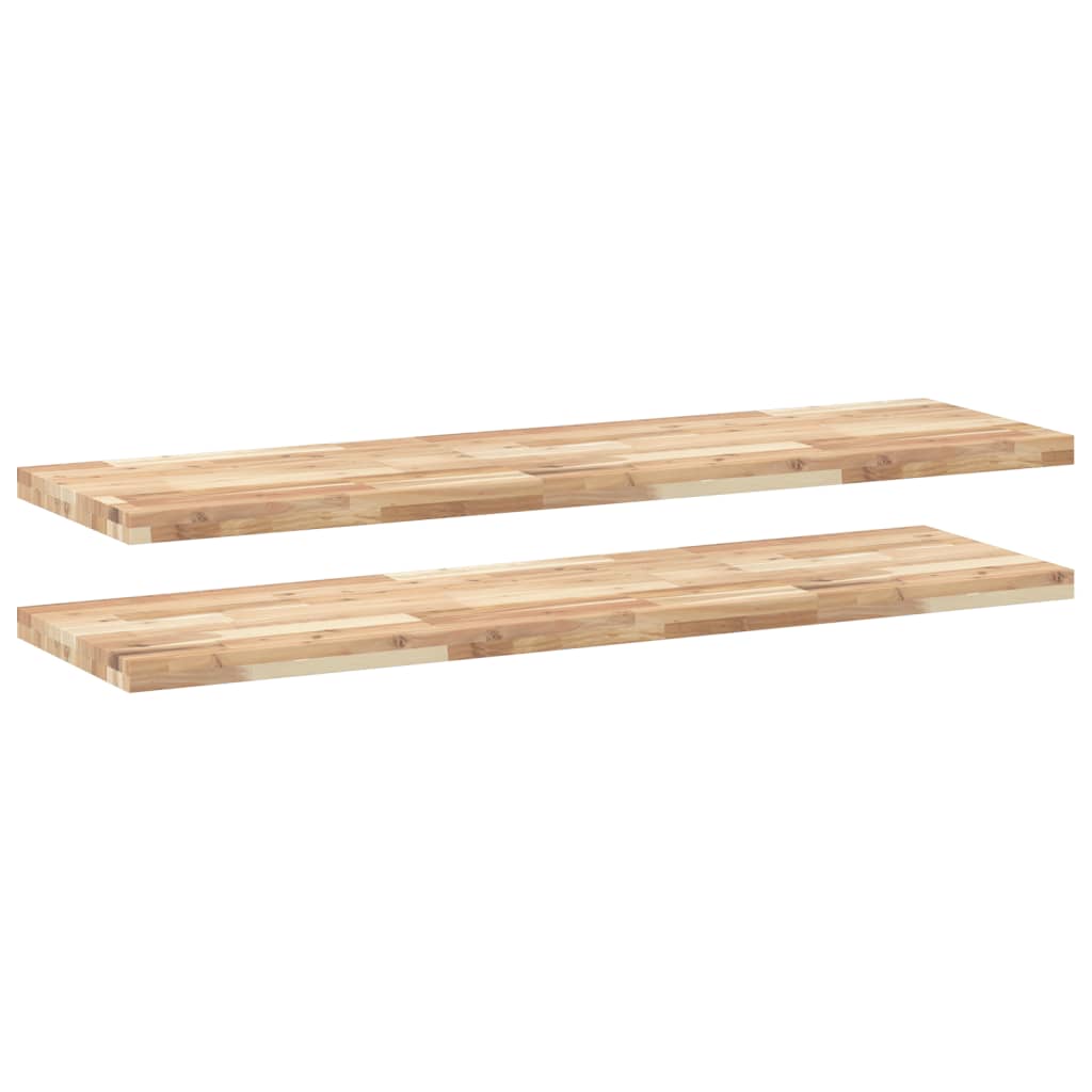 vidaXL Floating Shelves 2 pcs 120x40x4 cm Untreated Solid Wood Acacia