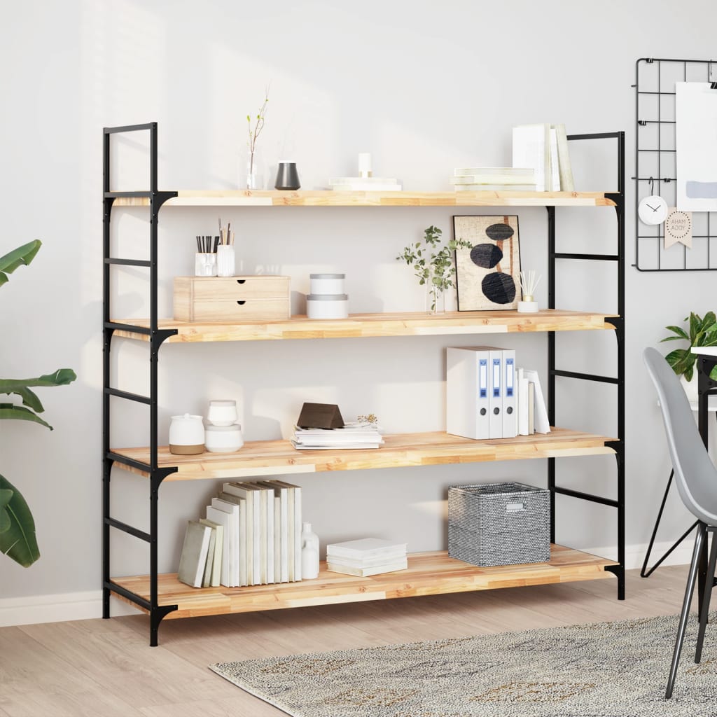 vidaXL Floating Shelves 3 pcs 140x40x4 cm Untreated Solid Wood Acacia