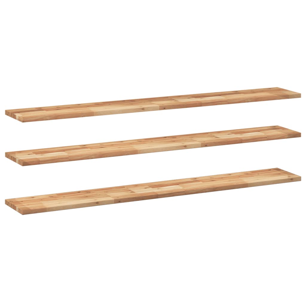 vidaXL Floating Shelves 3 pcs 120x20x2 cm Oil Finished Solid Wood Acacia