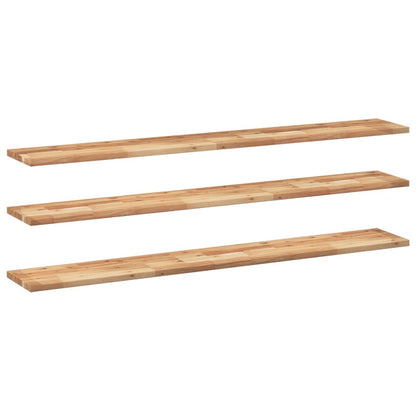 vidaXL Floating Shelves 3 pcs 120x20x2 cm Oil Finished Solid Wood Acacia