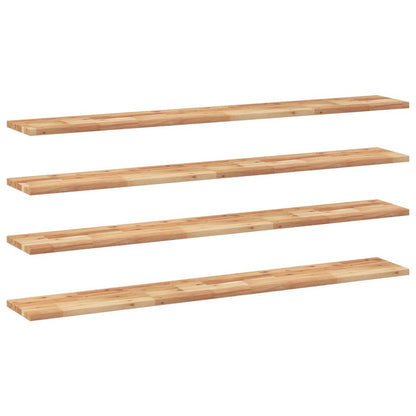 vidaXL Floating Shelves 4 pcs 120x20x2 cm Oil Finished Solid Wood Acacia