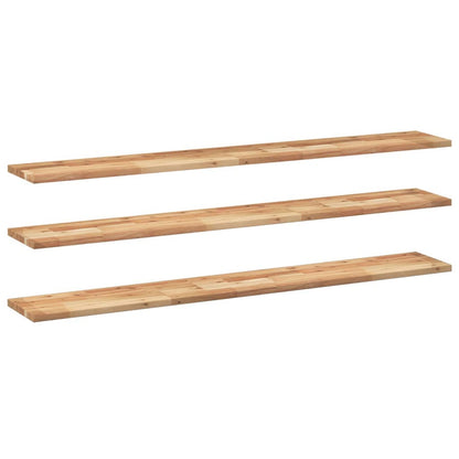 vidaXL Floating Shelves 3 pcs 140x20x2 cm Oil Finished Solid Wood Acacia