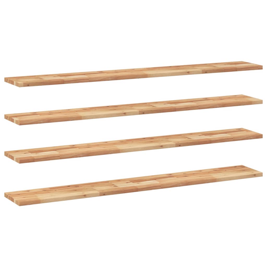 vidaXL Floating Shelves 4 pcs 140x20x2 cm Oil Finished Solid Wood Acacia