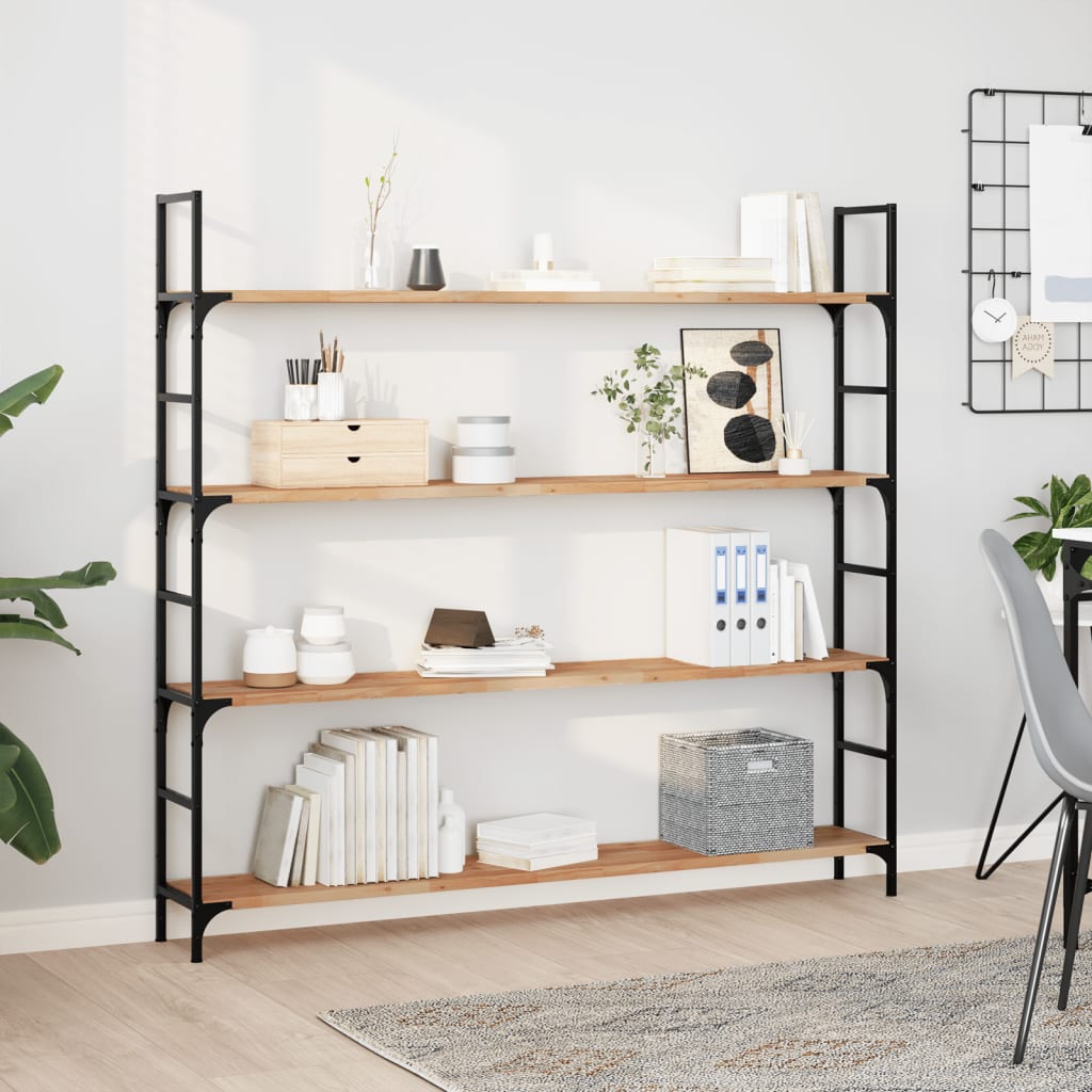 vidaXL Floating Shelves 4 pcs 140x20x2 cm Oil Finished Solid Wood Acacia