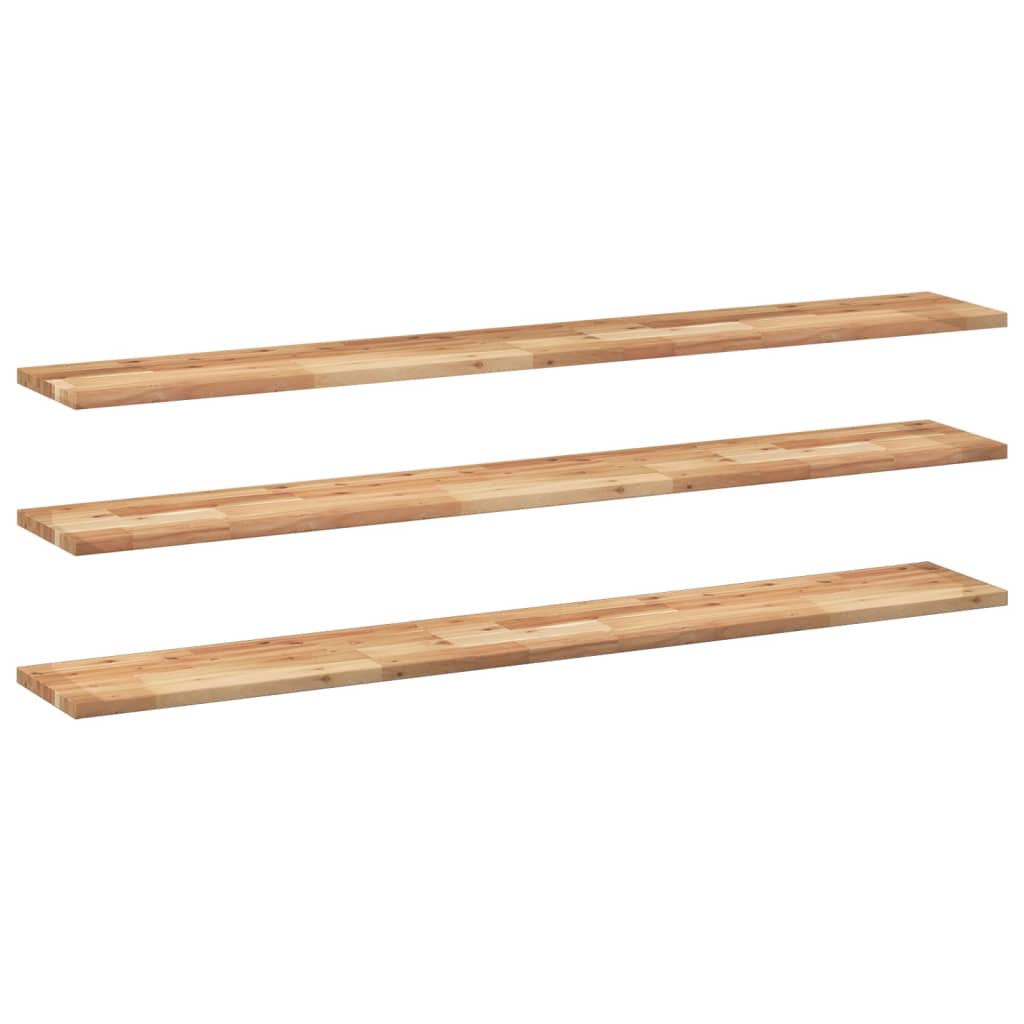 vidaXL Floating Shelves 3 pcs 160x20x2 cm Oil Finished Solid Wood Acacia