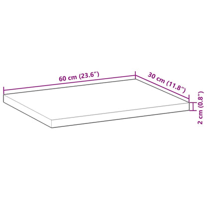 vidaXL Floating Shelf 60x30x2 cm Oil Finished Solid Wood Acacia