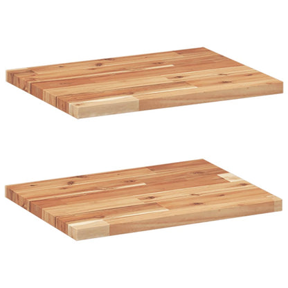 vidaXL Floating Shelves 2 pcs 60x30x2 cm Oil Finished Solid Wood Acacia