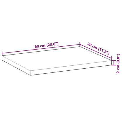 vidaXL Floating Shelves 2 pcs 60x30x2 cm Oil Finished Solid Wood Acacia