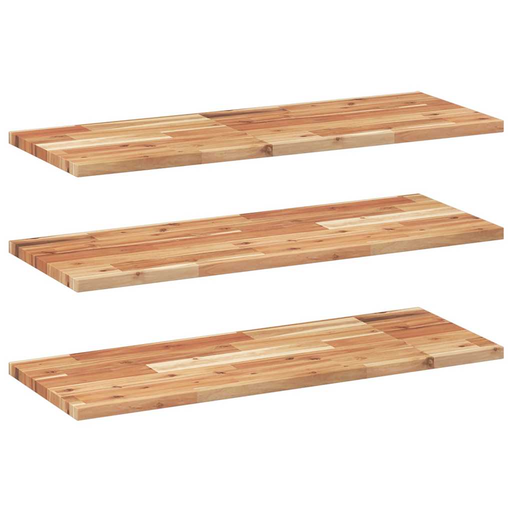 vidaXL Floating Shelves 3 pcs 80x30x2 cm Oil Finished Solid Wood Acacia