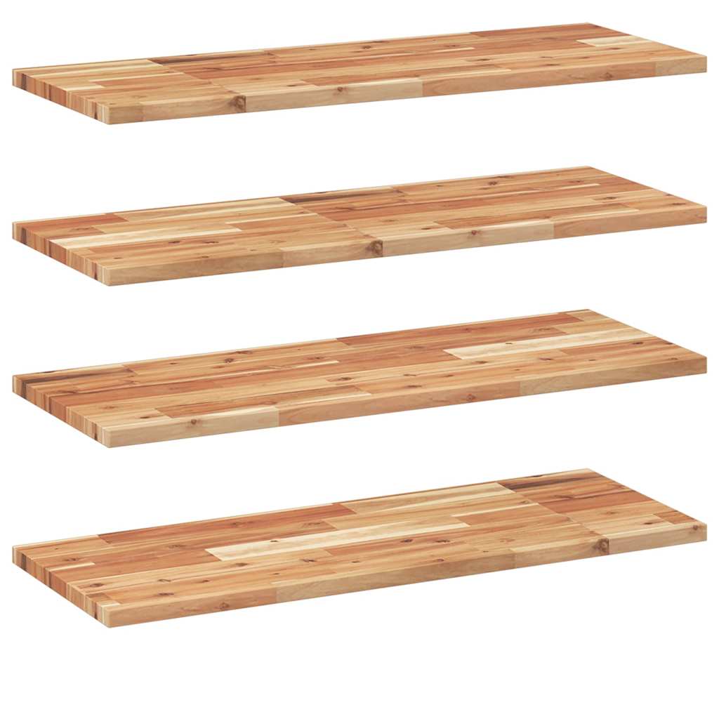 vidaXL Floating Shelves 4 pcs 80x30x2 cm Oil Finished Solid Wood Acacia