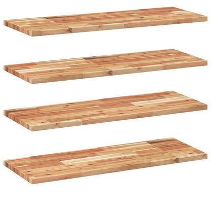 vidaXL Floating Shelves 4 pcs 80x30x2 cm Oil Finished Solid Wood Acacia
