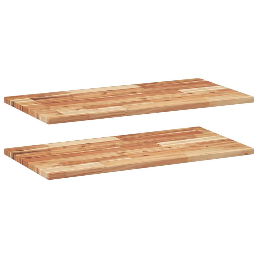 vidaXL Floating Shelves 2 pcs 60x40x2 cm Oil Finished Solid Wood Acacia