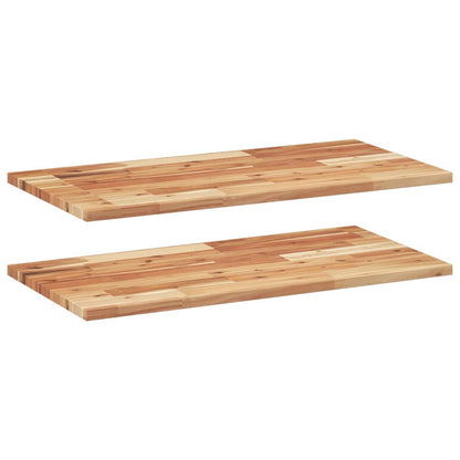 vidaXL Floating Shelves 2 pcs 60x40x2 cm Oil Finished Solid Wood Acacia