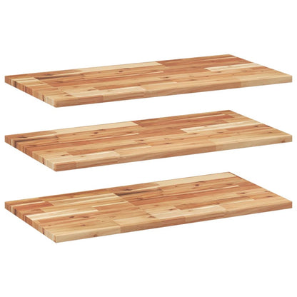 vidaXL Floating Shelves 3 pcs 80x40x2 cm Oil Finished Solid Wood Acacia