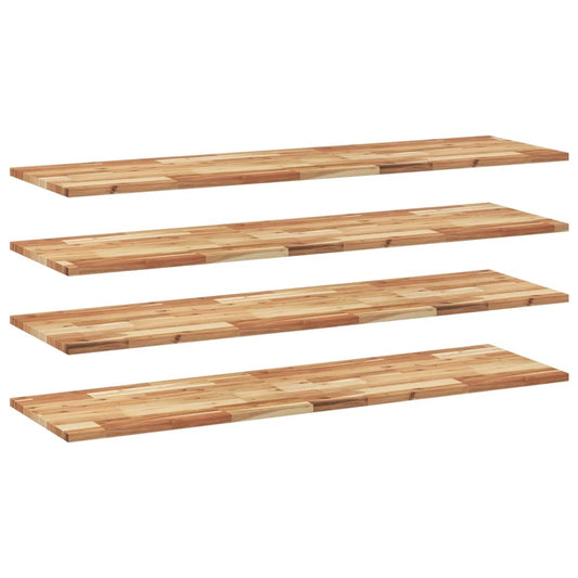 vidaXL Floating Shelves 4 pcs 140x40x2 cm Oil Finished Solid Wood Acacia