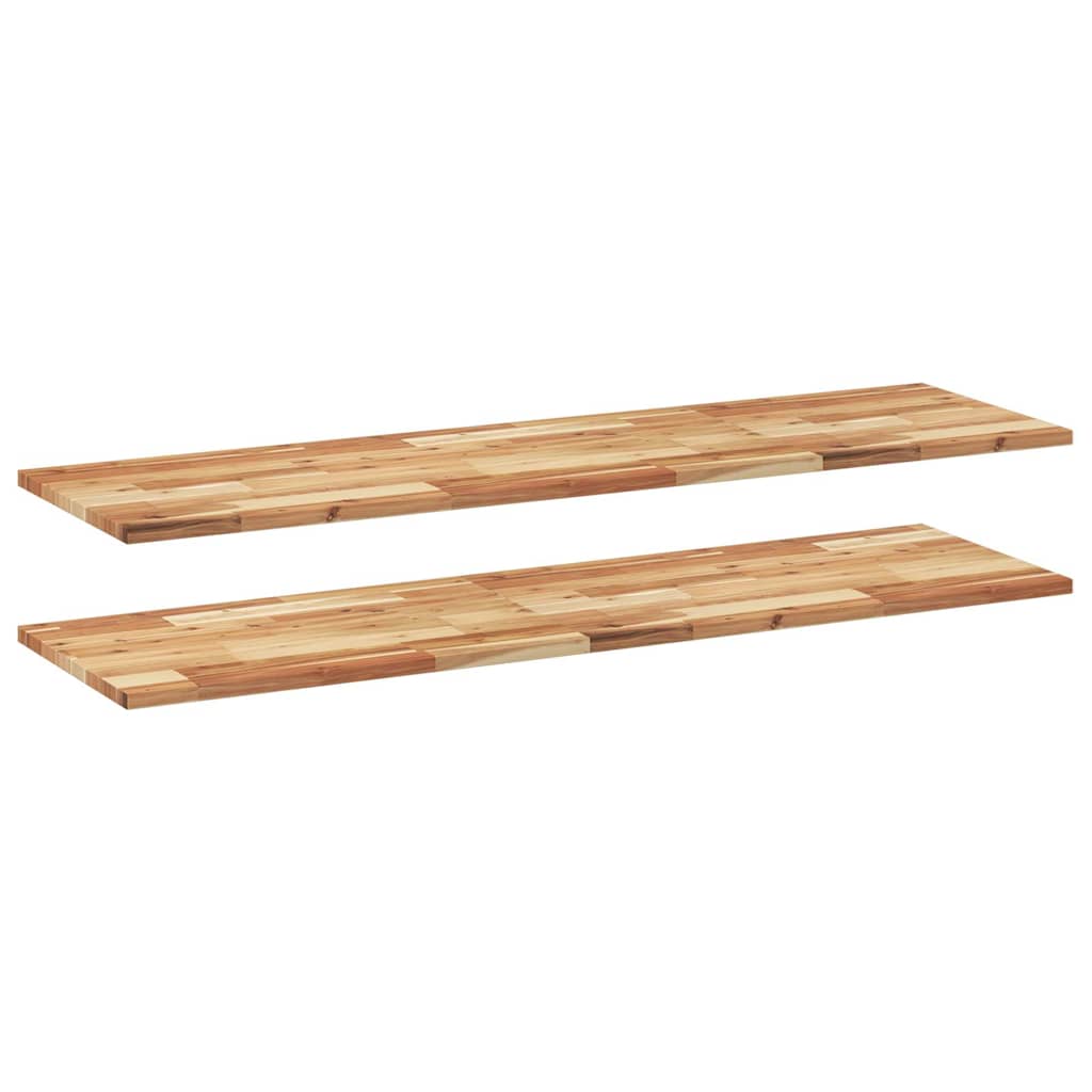 vidaXL Floating Shelves 2 pcs 160x40x2 cm Oil Finished Solid Wood Acacia