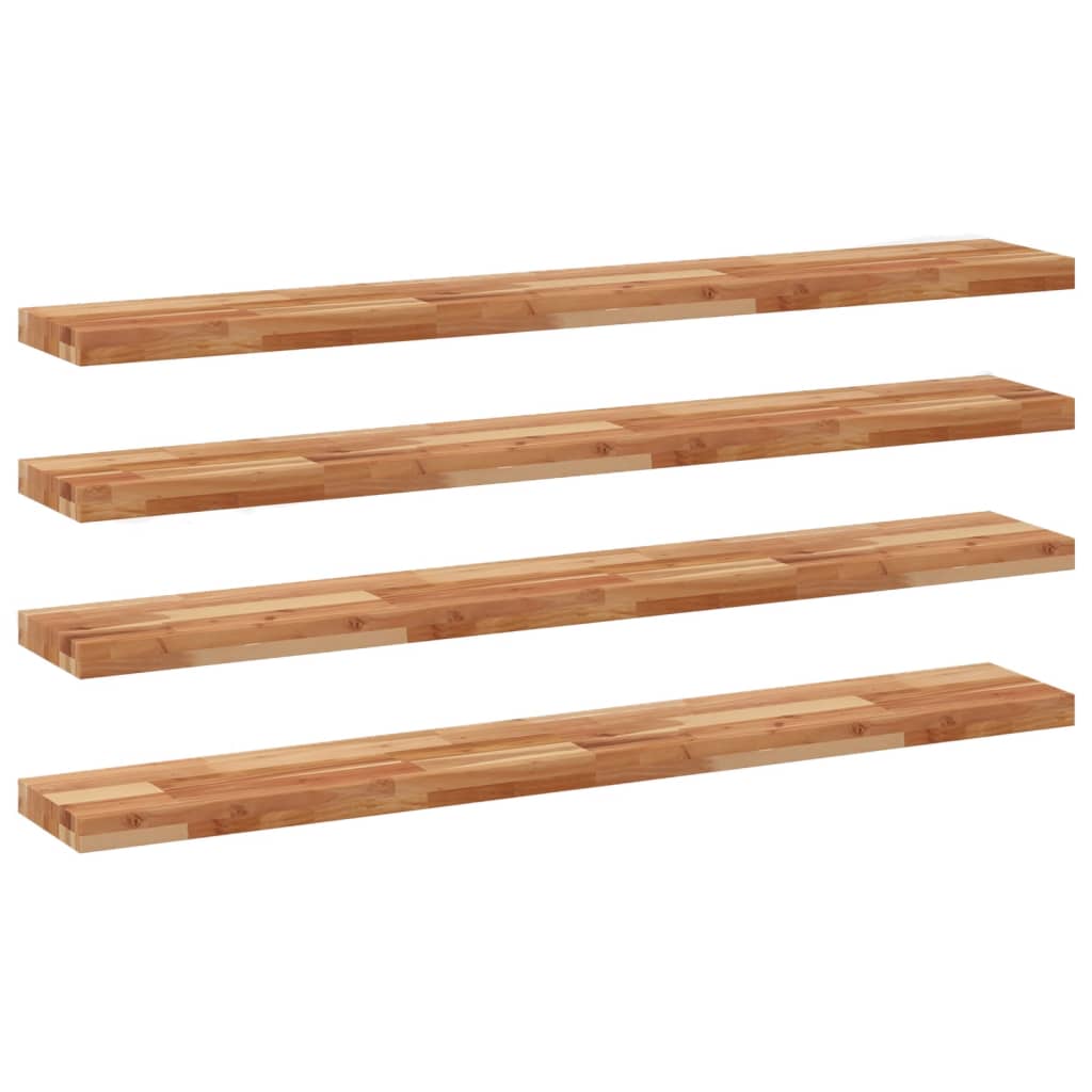vidaXL Floating Shelves 4 pcs 120x20x4 cm Oil Finished Solid Wood Acacia