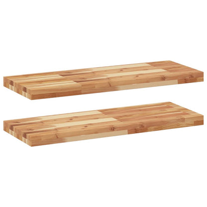 vidaXL Floating Shelves 2 pcs 80x30x4 cm Oil Finished Solid Wood Acacia