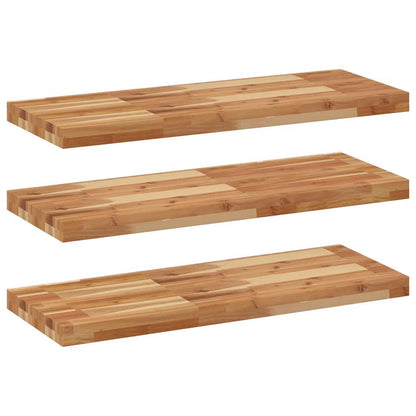 vidaXL Floating Shelves 3 pcs 100x30x4 cm Oil Finished Solid Wood Acacia