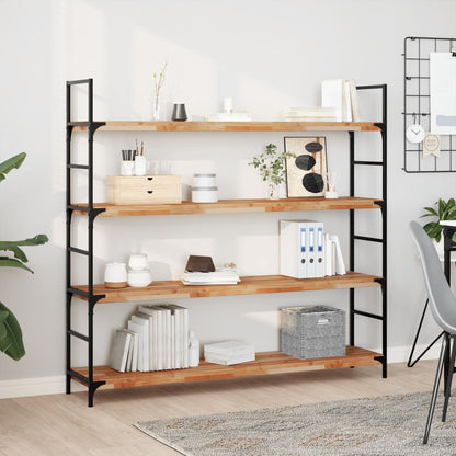 vidaXL Floating Shelves 4 pcs 120x30x4 cm Oil Finished Solid Wood Acacia
