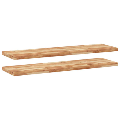 vidaXL Floating Shelves 2 pcs 120x40x4 cm Oil Finished Solid Wood Acacia