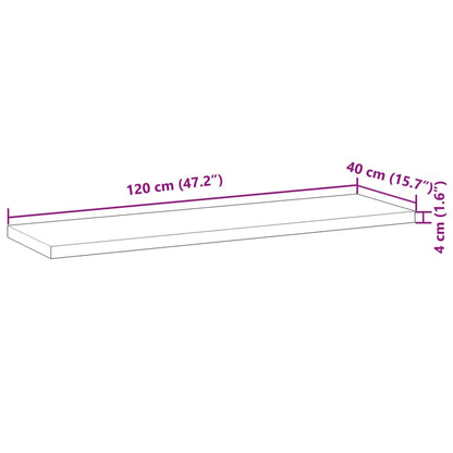 vidaXL Floating Shelves 3 pcs 120x40x4 cm Oil Finished Solid Wood Acacia