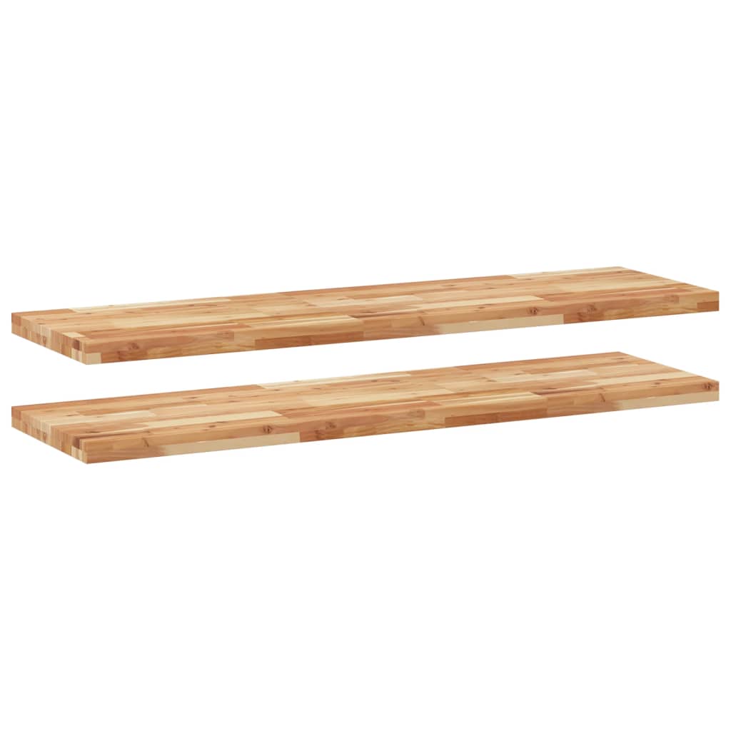 vidaXL Floating Shelves 2 pcs 140x40x4 cm Oil Finished Solid Wood Acacia