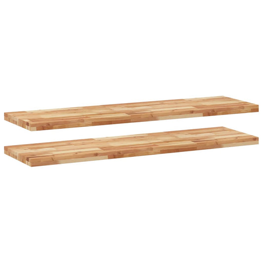 vidaXL Floating Shelves 2 pcs 140x40x4 cm Oil Finished Solid Wood Acacia