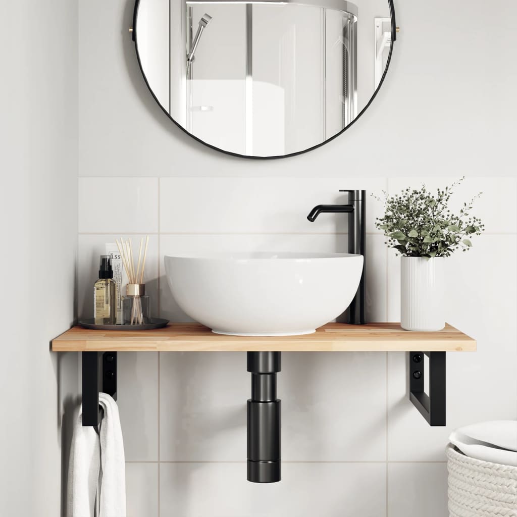 vidaXL Bathroom Vanity Top Untreated 100x40x2 cm Solid Wood Acacia