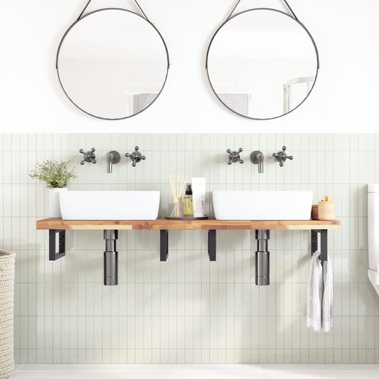 vidaXL Bathroom Vanity Top Untreated 160x40x4 cm Solid Wood Acacia