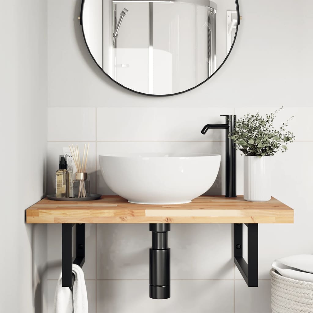 vidaXL Bathroom Vanity Top Untreated 60x50x4 cm Solid Wood Acacia