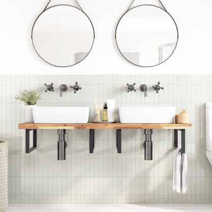 vidaXL Bathroom Vanity Top Untreated 160x50x4 cm Solid Wood Acacia