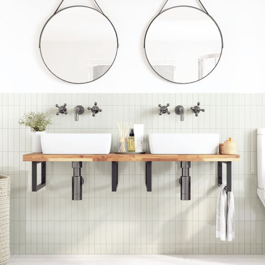 vidaXL Bathroom Vanity Top Untreated 160x50x4 cm Solid Wood Acacia