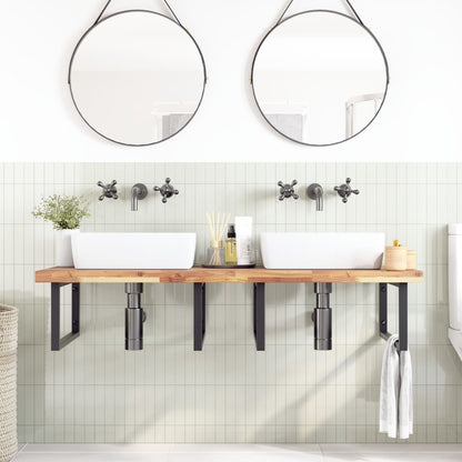 vidaXL Bathroom Vanity Top Untreated 140x60x4 cm Solid Wood Acacia