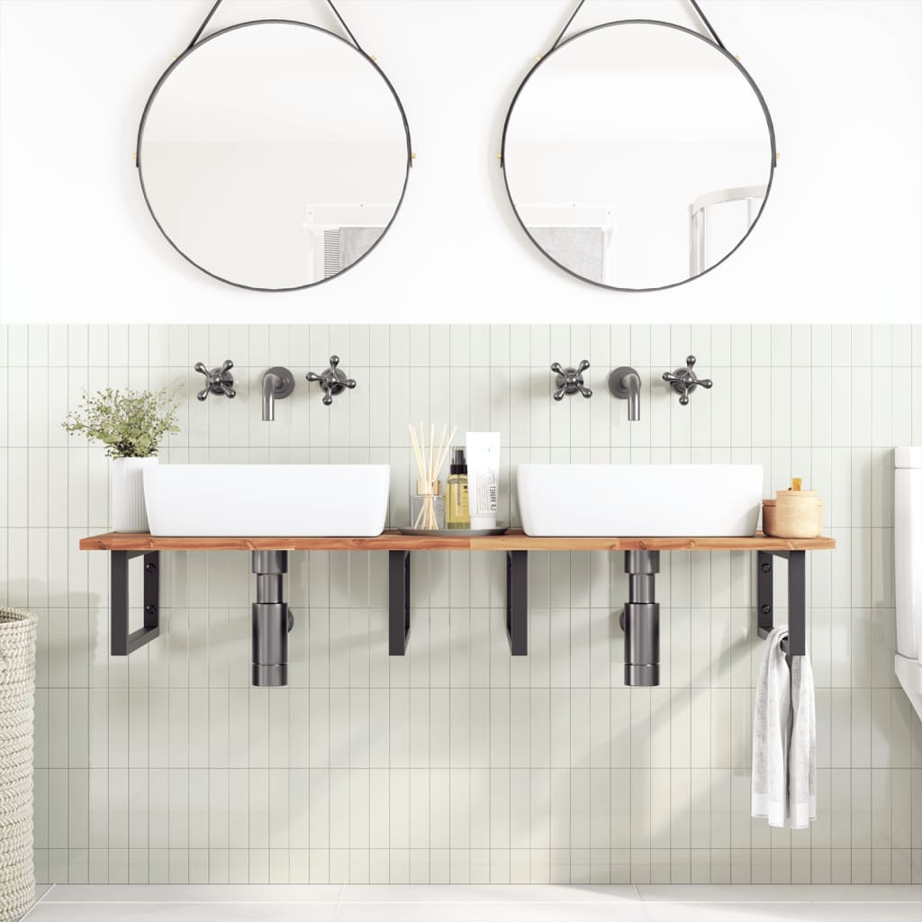 vidaXL Bathroom Vanity Top Oil Finished 140x50x2 cm Solid Wood Acacia