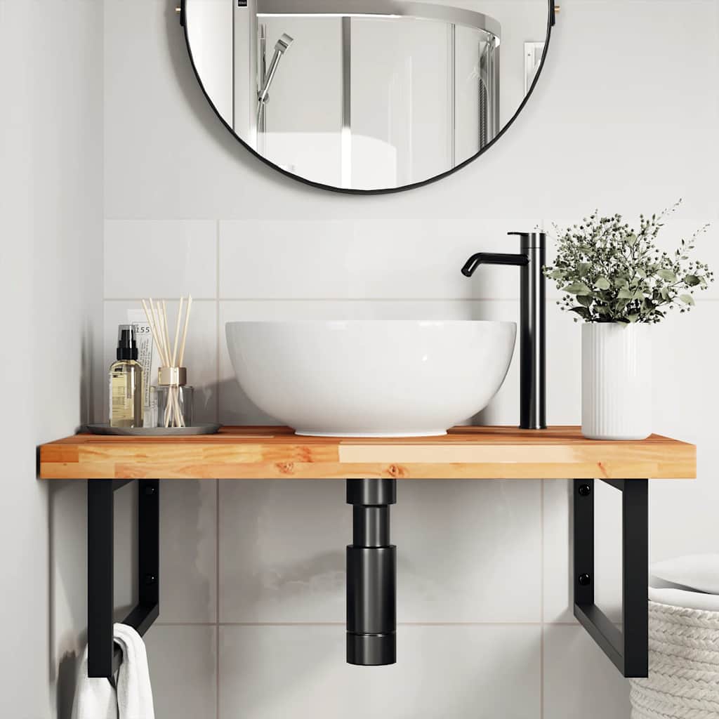 vidaXL Bathroom Vanity Top Oil Finished 80x60x4 cm Solid Wood Acacia
