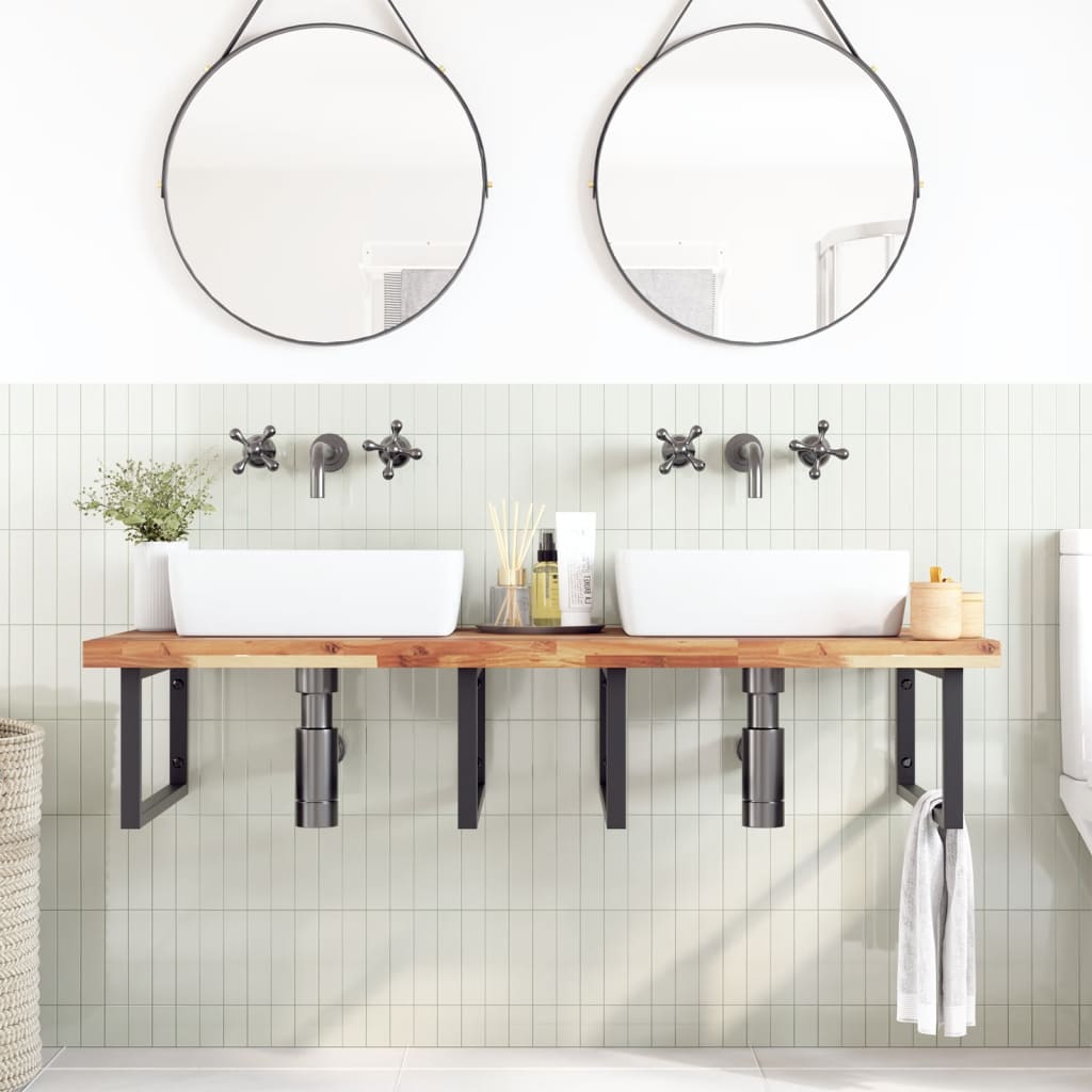 vidaXL Bathroom Vanity Top Oil Finished 140x60x4 cm Solid Wood Acacia