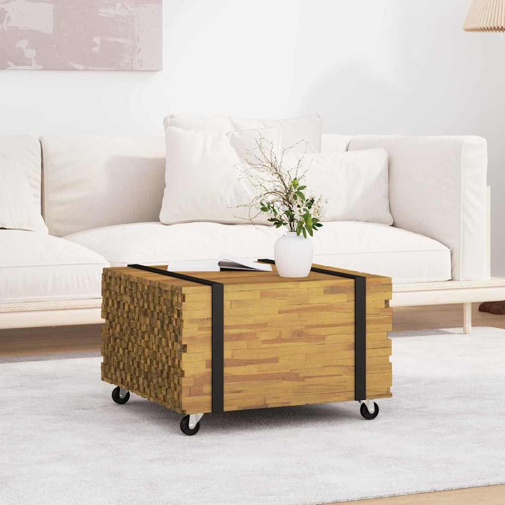 vidaXL Coffee Table Brown 60 x 60 x 38 cm Solid Teak Wood