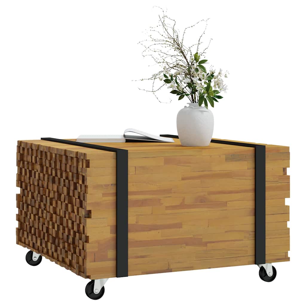 vidaXL Coffee Table Brown 60 x 60 x 38 cm Solid Teak Wood