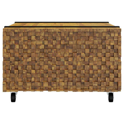 vidaXL Coffee Table Brown 60 x 60 x 38 cm Solid Teak Wood