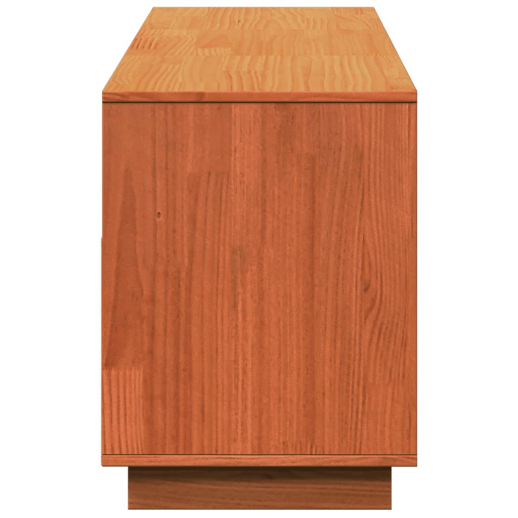 vidaXL TV Cabinet Wax Brown 140x37x50 cm Solid Wood Pine