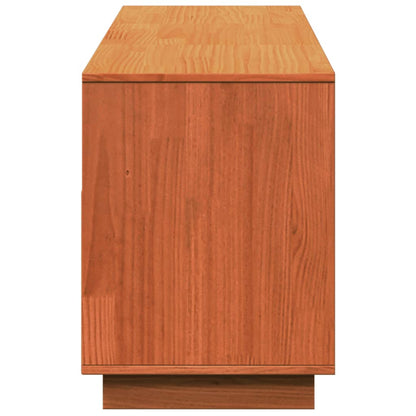vidaXL TV Cabinet Wax Brown 140x37x50 cm Solid Wood Pine