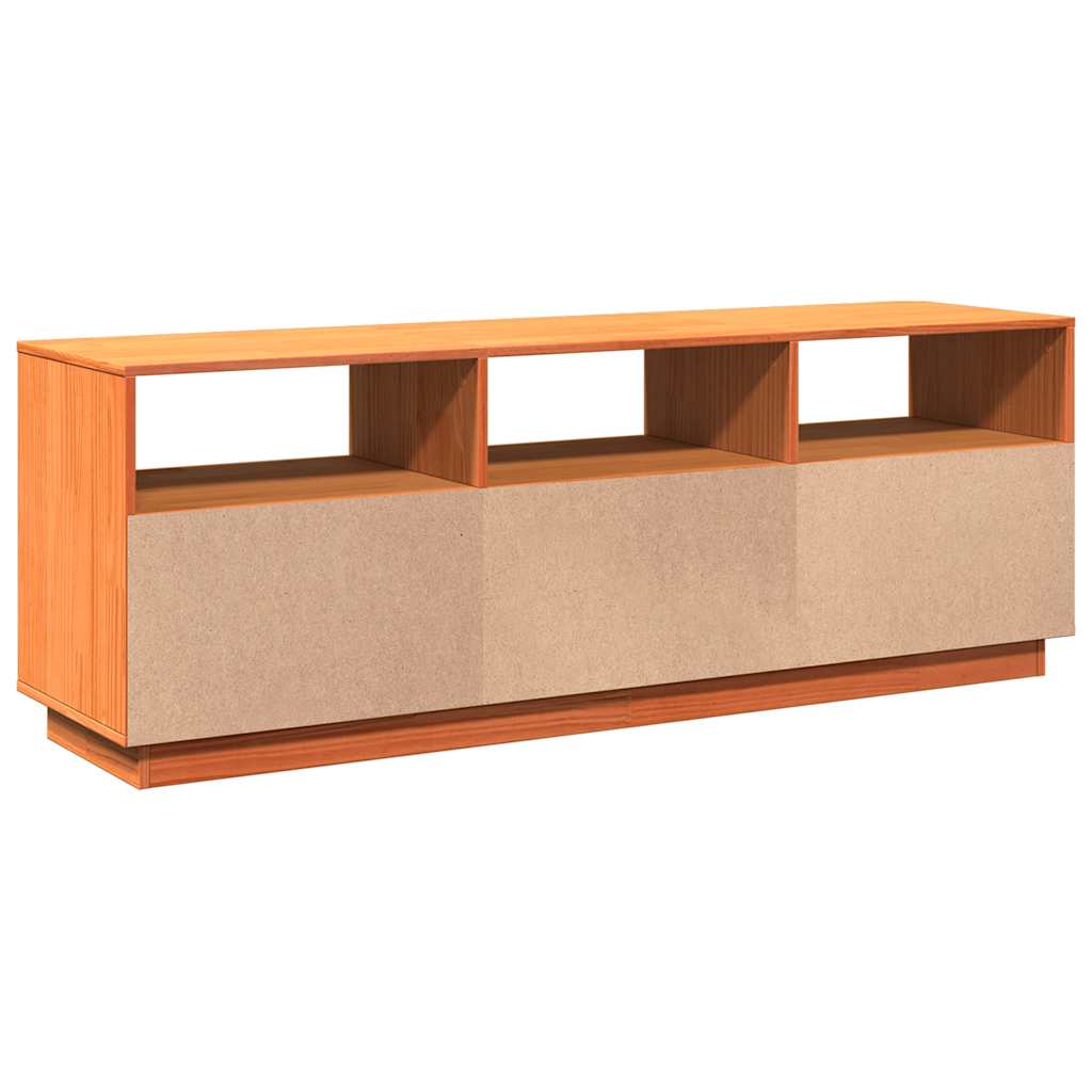 vidaXL TV Cabinet Wax Brown 140x37x50 cm Solid Wood Pine