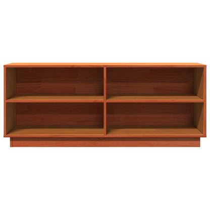 vidaXL Shoe Cabinet Wax Brown 110x34x45 cm Solid Wood Pine