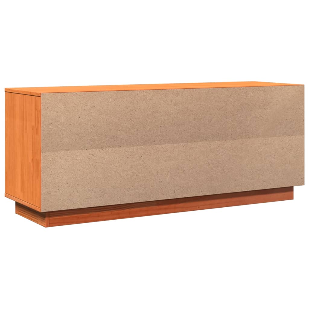 vidaXL Shoe Cabinet Wax Brown 110x34x45 cm Solid Wood Pine