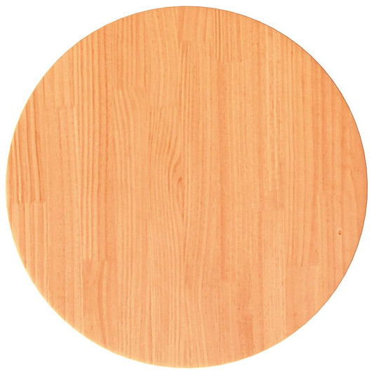 vidaXL Table Top Round Wax Brown Ø40x2.5 cm Solid Wood Pine